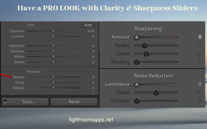 Clarity & Sharpness Sliders