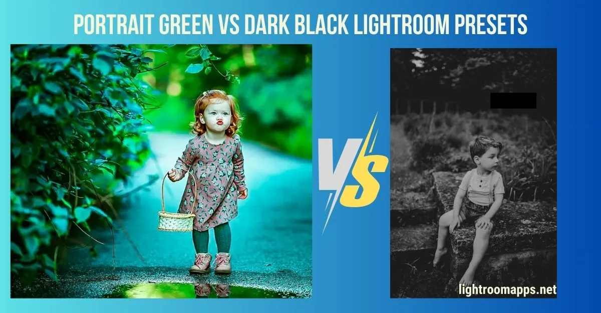 Portrait Green & Black Dark Lightroom Presets