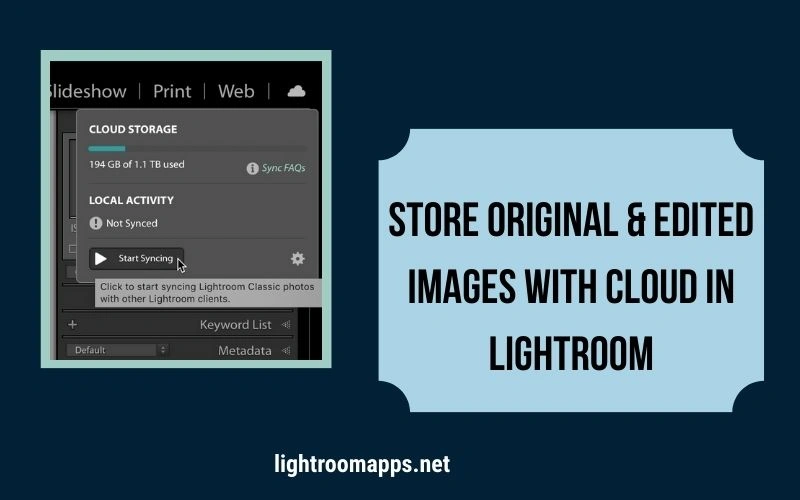 Cloud Storage with Lightroom