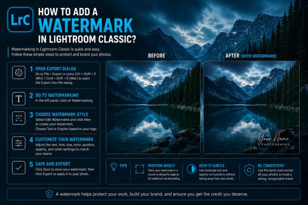 Add a watermark in Lightroom Classic