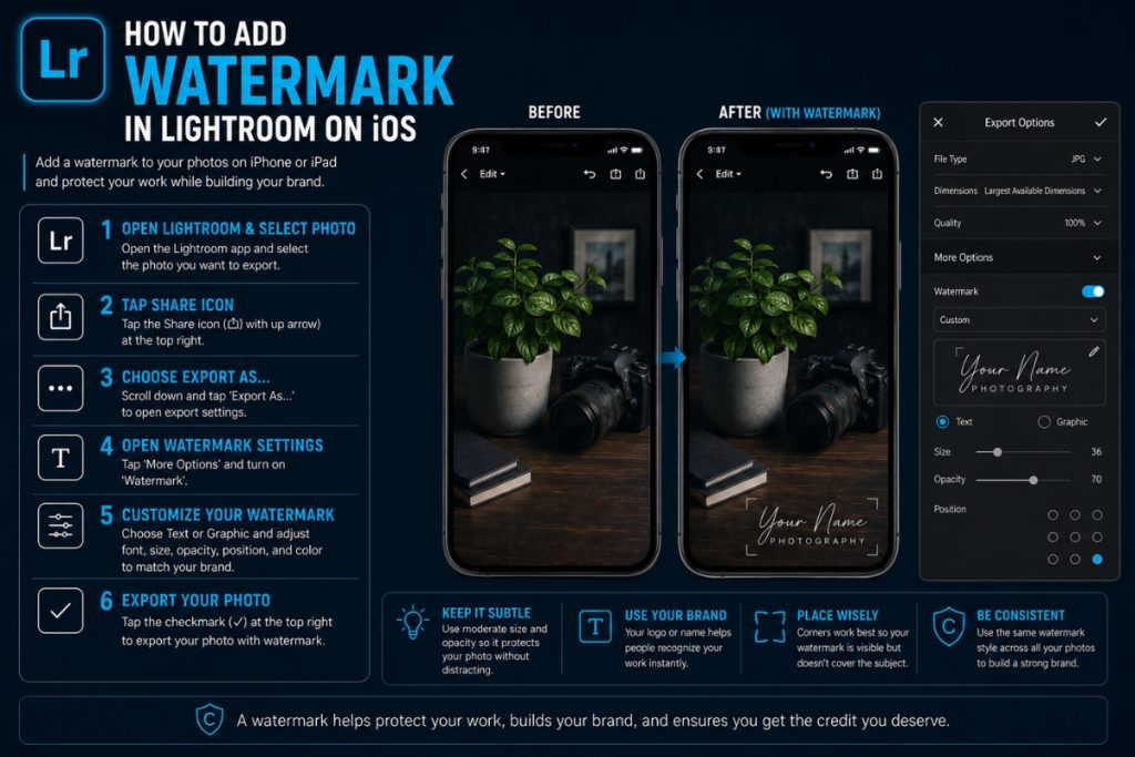 Add a watermark on iOS