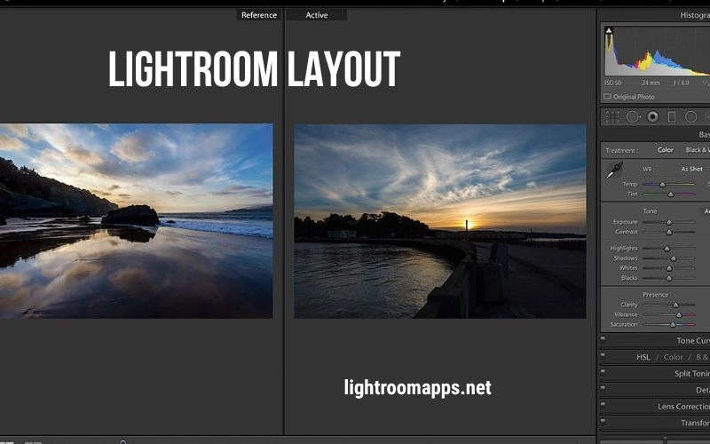 Lightroom layout