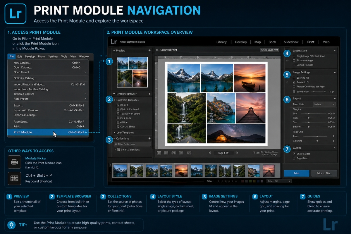 Print Module Navigation