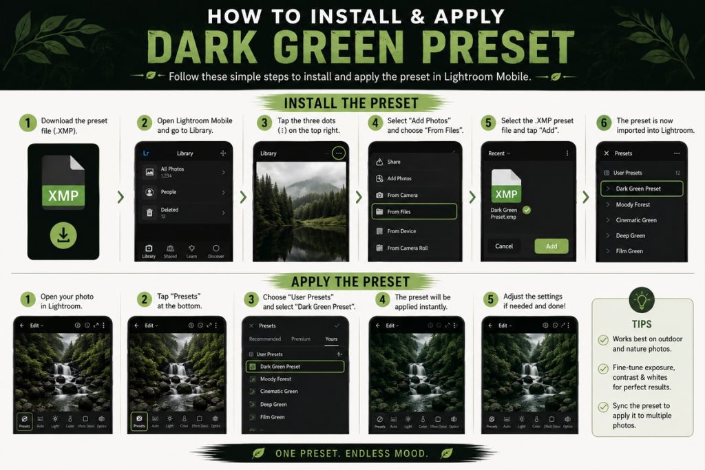Install & Apply presets