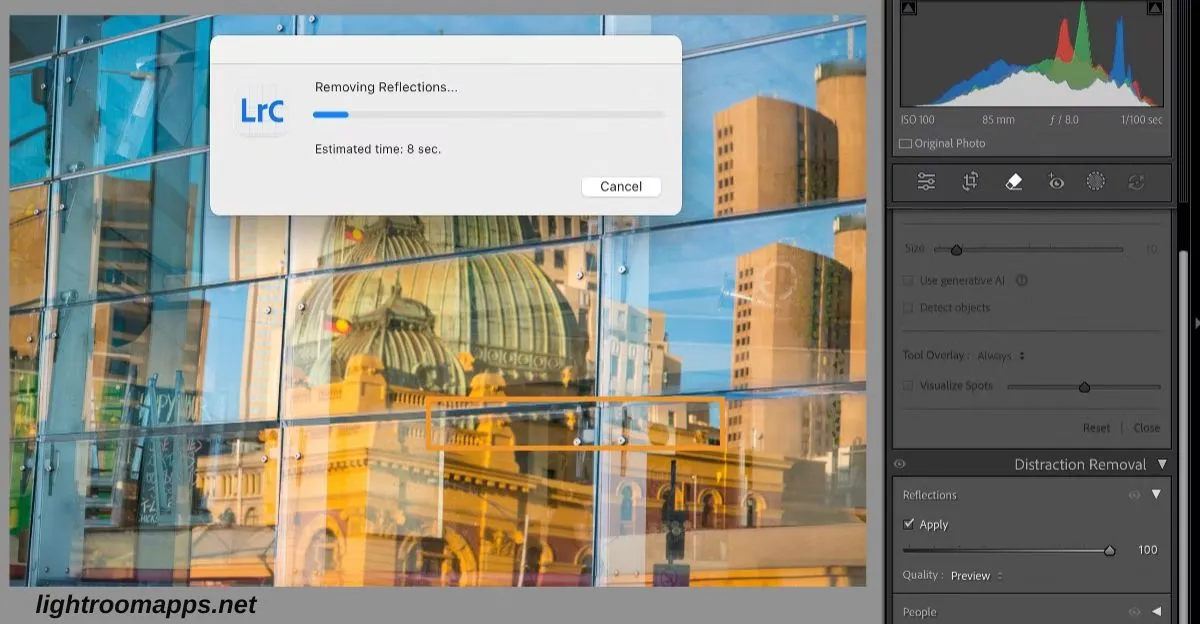 Reflection Removal in Lightroom