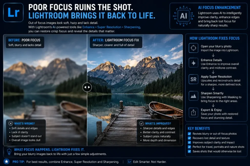 How Lightroom Adjust poor focus